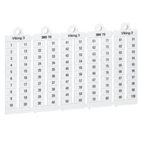Листы с этикетками для клеммных блоков Viking 3 - вертикальный формат - шаг 6 мм - цифры от 21 до 30 | код 039567 |  Legrand